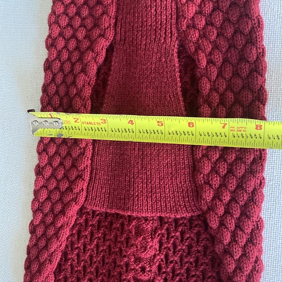 Woolrich Turtleneck Cableknit Pet Dog Sweater Vest Maroon Size Medium - Picture 13 of 14